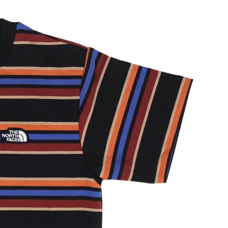 ザ・ノース・フェイス（THE NORTH FACE）（キッズ）ジュニア ボーダーTシャツ ハーフパンツ 上下セット NTJ32436 KKの画像