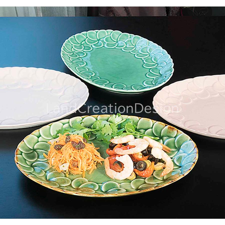 【JENGGALA】 FRANGIPANI OVAL PARTIAL PATTERN PLATE / 【ジェンガラ】　フランジパニ　オーバル　 パーシャルパターンプレート : j1776 : LC Design - 通販 - Yahoo!ショッピング