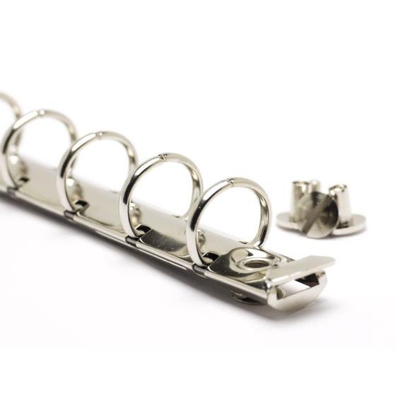 ネジ式システムバインダー金具 6穴タイプ ニッケル 長さ13cm 1ヶ