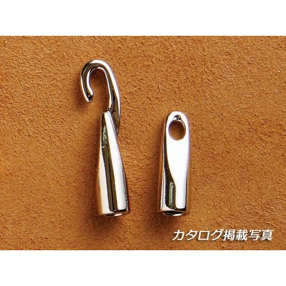 チョーカー止金具フック式 ニッケル 内巾φ4mm 1セット【メール便対応