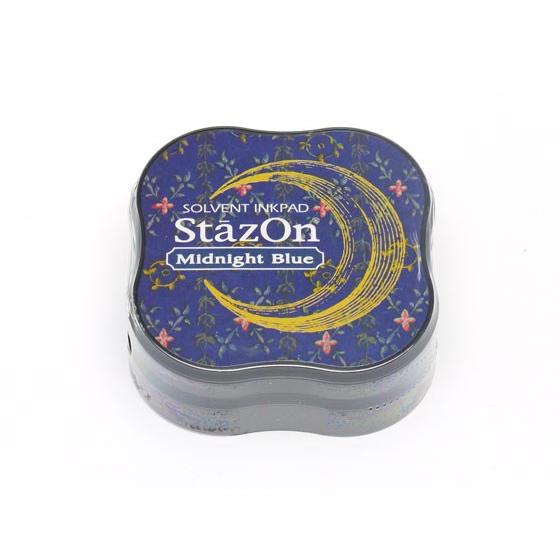 ステイズオン・ミディ ミッドナイトブルー 58×58×20mm 1ヶ【メール便対応】 [クラフト社]  レザークラフト工具 スタンプ用インク |  | 01