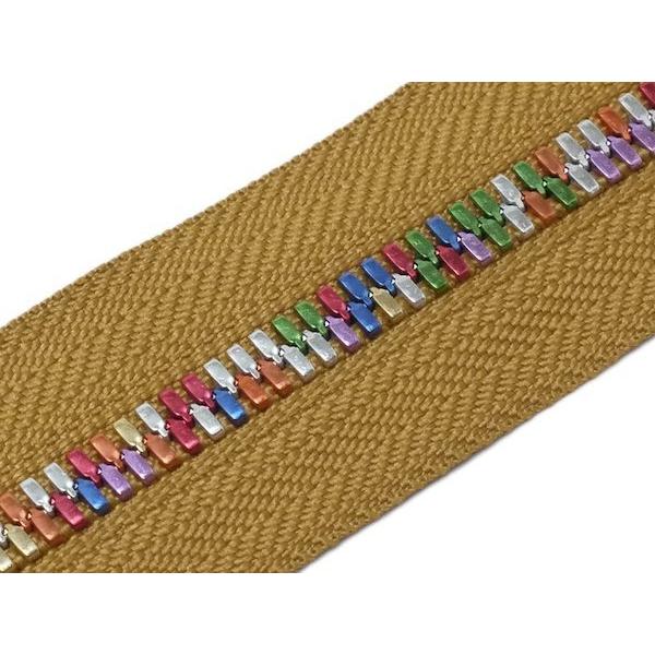 YKK】エクセラファスナー 5号ダブル ルミナ DF2E 黒/焦茶/タン