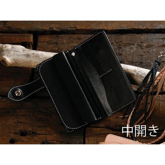 レザーワークショップ ロングウォレットキット 黒 H9.5×W19×D1.5cm