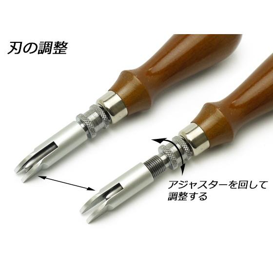 溝切りV字[クラフト社] レザークラフト工具 グルーバー : レザー