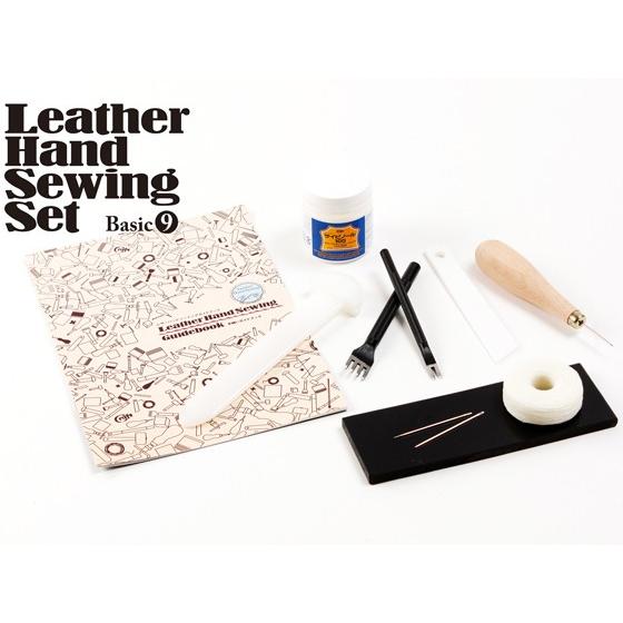 レザーハンドソーイングセット　ベーシック9 手縫い道具9点+ガイドブック[クラフト社]  レザークラフト工具｜lc-palette