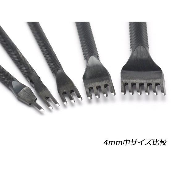 プロ菱目打 2本目 4mm巾ピッチ【メール便対応】 [協進エル] レザー 