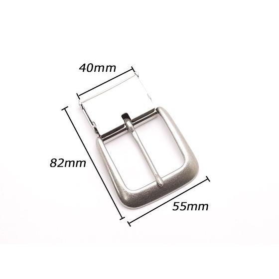 オメガ付バックル つや消しニッケル ベルト巾40mm 1ヶ【メール便対応