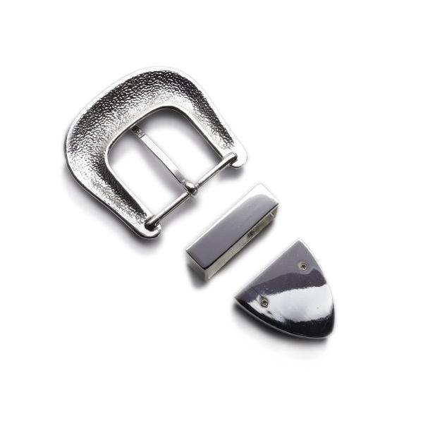 レンジャータイプバックル ニッケル ベルト巾38mm 1セット【メール便  
