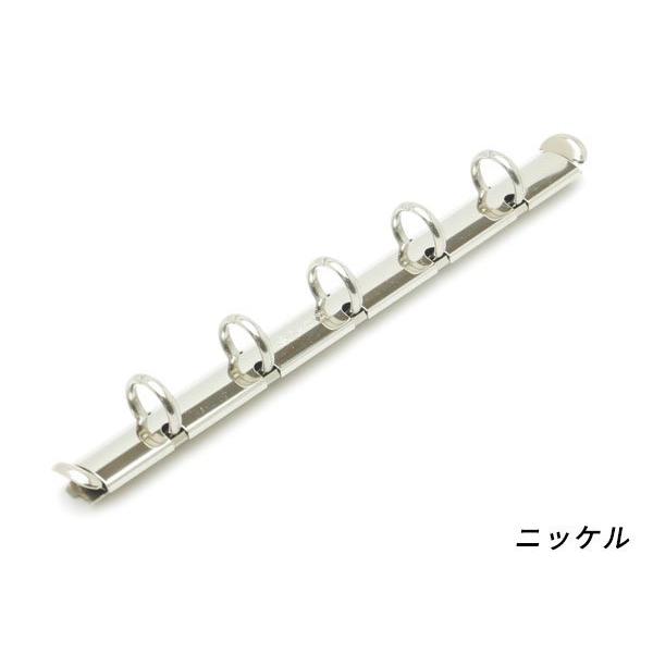 クラウゼバインダー マイクロサイズ 5穴タイプ 人気海外一番 ニッケル 長さ105mm リング内径8mm 1ヶ レザークラフト金具 メール便対応 協進エル