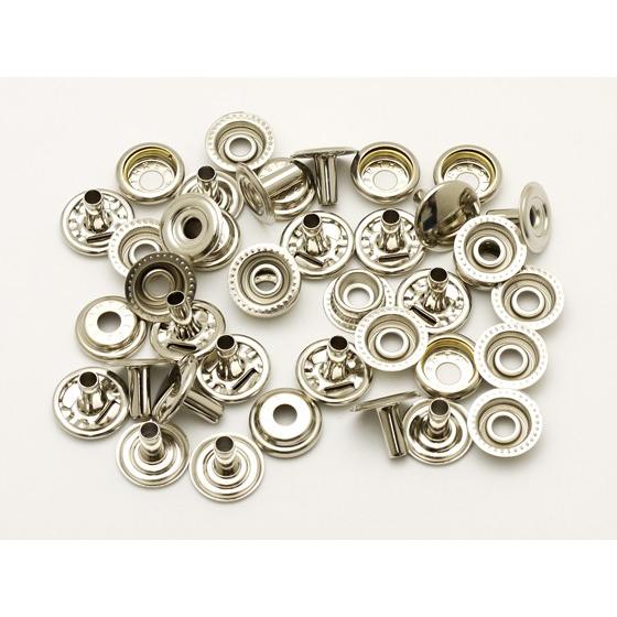 ジャンパーホック 大 足長 ニッケル φ15mm｜足の長さ10mm 10ヶ【メール