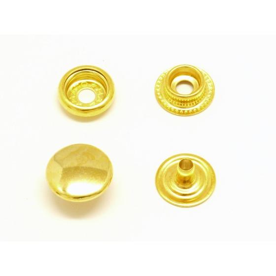 【箱売り】ジャンパーホック 小 ゴールド φ13mm｜足の長さ5mm 1000ヶ【送料無料】 [ぱれっと] レザークラフトまとめ買い（業販） ジャン