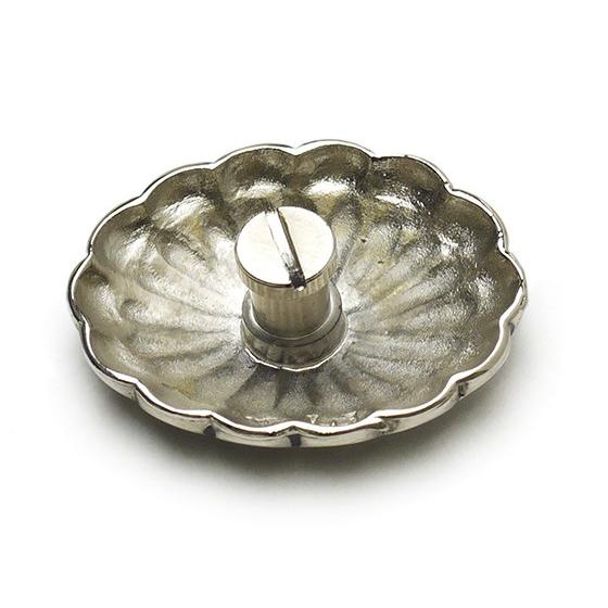 楕円コンチョ ニッケル 23×29mm 1ヶ ネジ式（タイプF）【メール便対応】 [コンチョワールド]  レザークラフトコンチョ |  | 03
