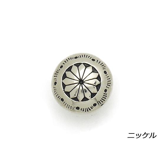 各種コンチョ プレーンコンチョ ニッケル 13mm 1ヶ ネジ式（タイプF）【メール便対応