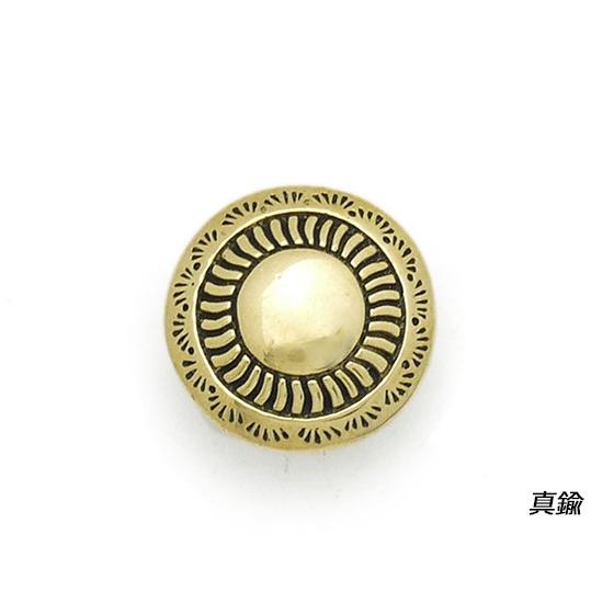 プレーンコンチョ 真鍮 16mm 1ヶ ネジ式（タイプF）【メール便対応