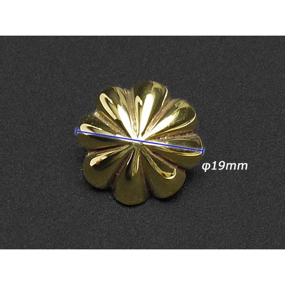 プレーンコンチョ アポロ 真鍮 19mm 1ヶ ネジ式（タイプF）【メール便