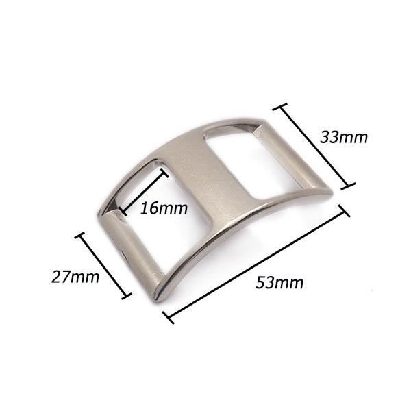 コンウェイバックル（1本ピンバックル） ニッケル ベルト巾26mm、53mm