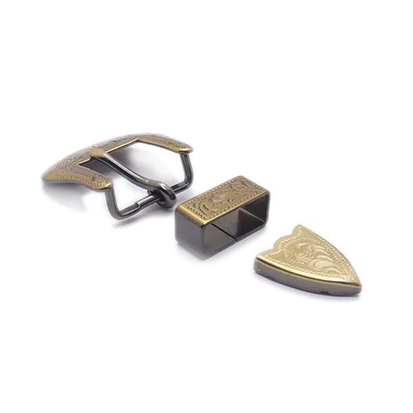 レンジャーバックル エングレイブ アンティークブラス ベルト巾22mm