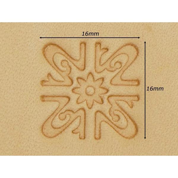 ジオメトリックスタンプ K140 16×16mm【メール便対応】 [レザー