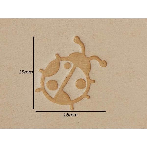 ミニ絵刻印 てんとう虫 16×15mm【メール便対応】 [レザークラフト