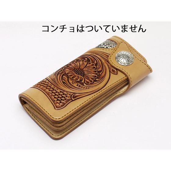 レザーカービング×パイソン ロングウォレット [Choego Leather