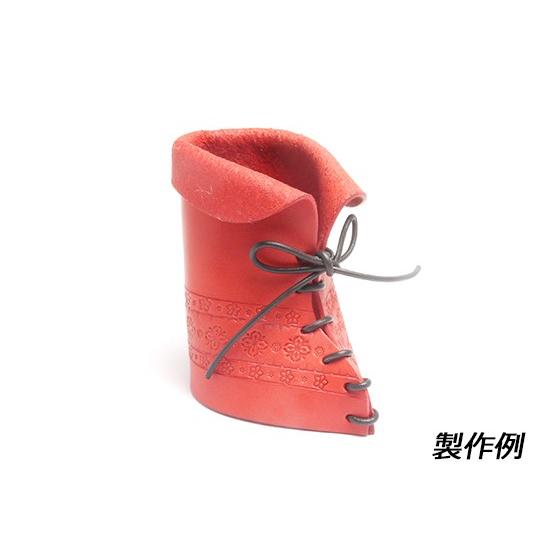 型紙】ブーツ型ペン立て 高さ10cm、底幅7cm【メール便対応】 [レザー