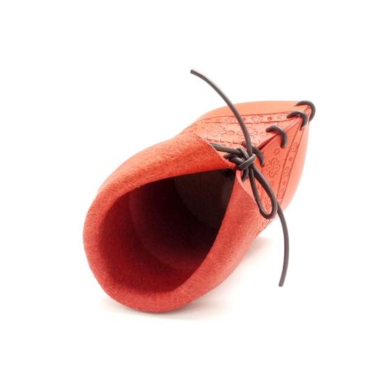 型紙】ブーツ型ペン立て 高さ10cm、底幅7cm【メール便対応】 [レザー