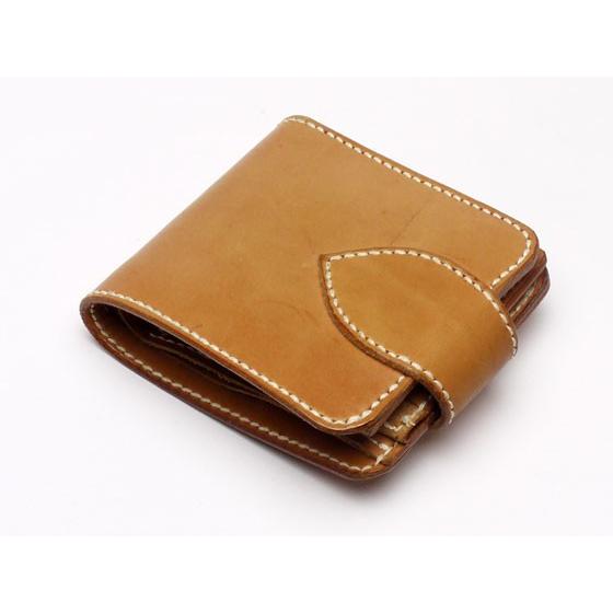型紙】二つ折りウォレット 10.5x12cm 厚さ3cm【メール便対応】 [レザー