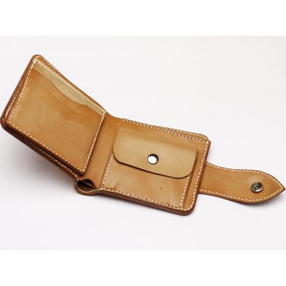 型紙】二つ折りウォレット 10.5x12cm 厚さ3cm【メール便対応】 [レザー