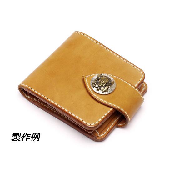 裁断済み厚紙入り型紙】二つ折りウォレット（BOX型） 10.5x12cm