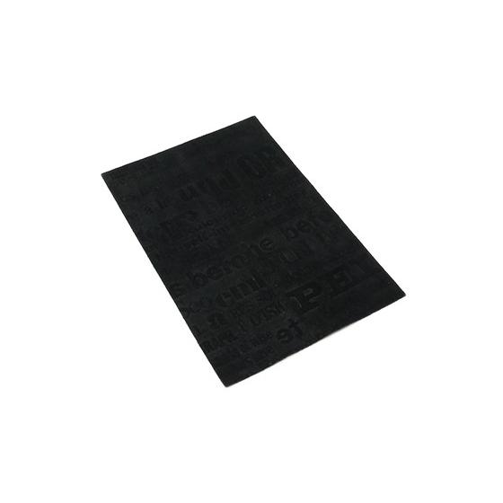 切り革】ベロア型押し ニュースペル 黒 25×17.5cm 1.0mm前後 1枚 