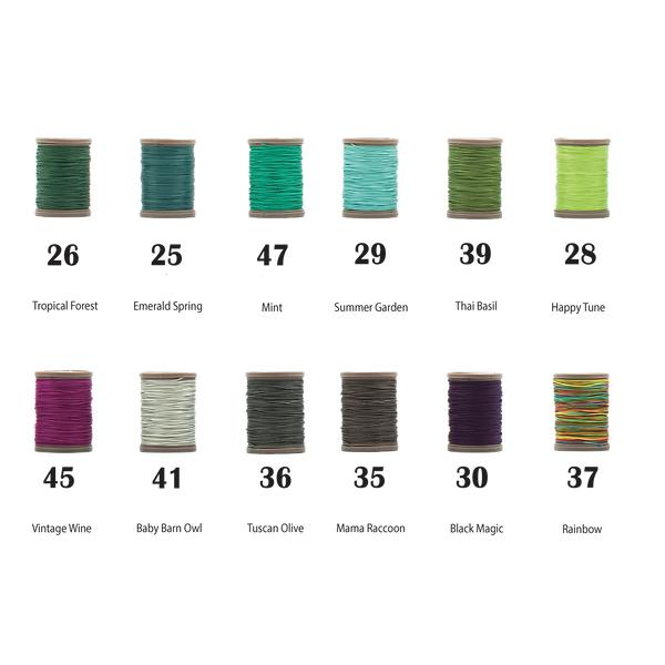 クラフト糸カラー 六花（リゥファ）】編織ポリエステル糸 全48色（前半40色） 0.5mm×約