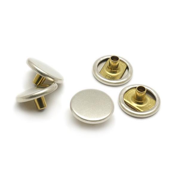 デザインホック フラット 小 スムース ニッケル φ11.5mm 5ヶ【メール便