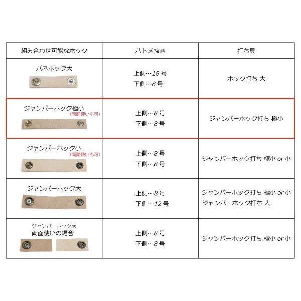 大袋】デザインホック用 ジャンパーホック極小（#7070） 頭なし3