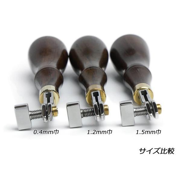 【YorkShine】エッジクリーサー（ネジ捻） 1.2mm巾 全長150mm【送料無料】 [ぱれっと]  レザークラフト工具 ネジ捻 クリーサー｜lc-palette｜06