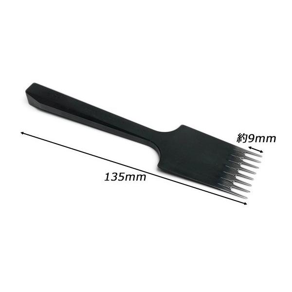 YorkShine】菱目打ち 8本目 4.0mm巾ピッチ【送料無料】 [レザー YorkShine】菱目打ち 8本目 4.0mm巾ピッチ【送料無料】 [レザー