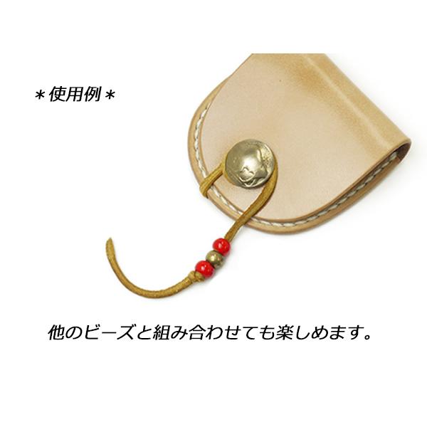 ホワイトハーツビーズ 大 レッド 外径8.0mm×長さ6.0mm 穴径1.5〜2.5mm