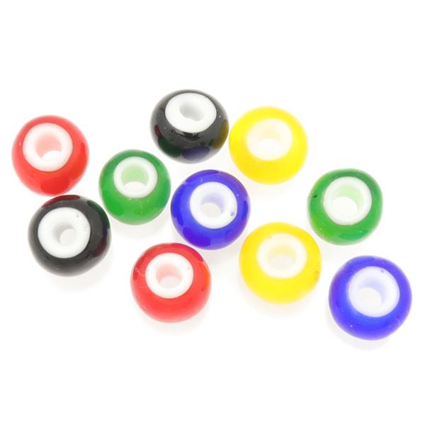 ホワイトハーツビーズ 大 ミックス 外径8.0mm×長さ6.0mm 穴径1.5 ホワイトハーツビーズ 大 ミックス 外径8.0mm×長さ6.0mm 穴径1.5