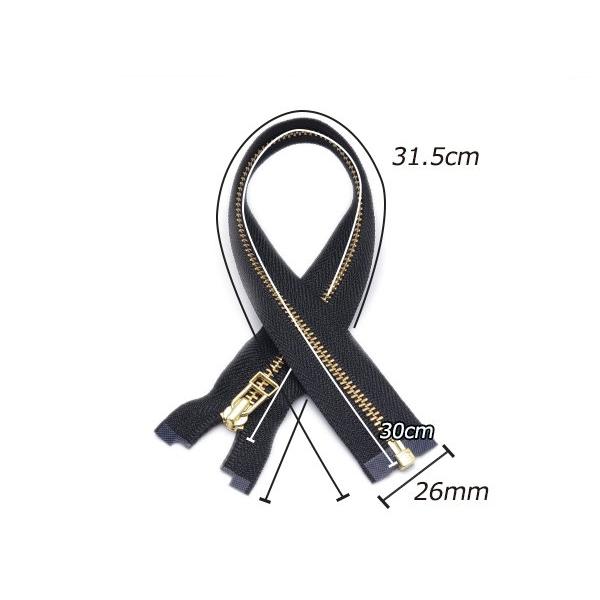 YKK】オープン金属ファスナー 3号 ゴールド DADHR 全5色 30cm YKK】オープン金属ファスナー 3号 ゴールド DADHR 全5色 30cm