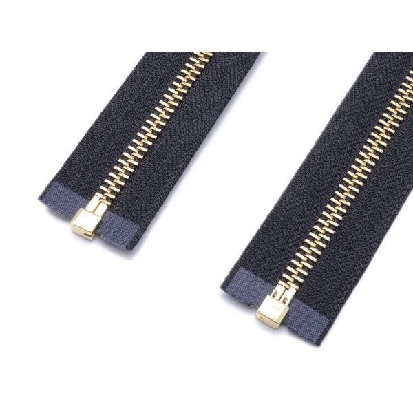 YKK】オープン金属ファスナー 5号 ゴールド DADHR 全5色 80cm（幅30mm