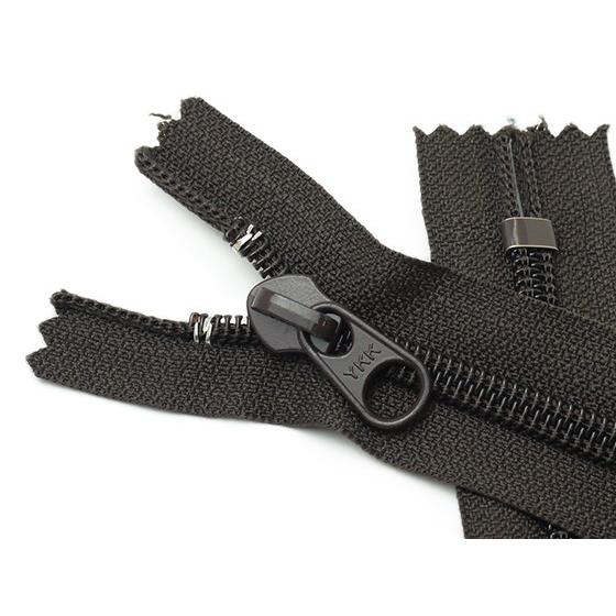 YKK】コイルファスナー 8号 DFW 黒/焦茶/タン 50cm【メール便