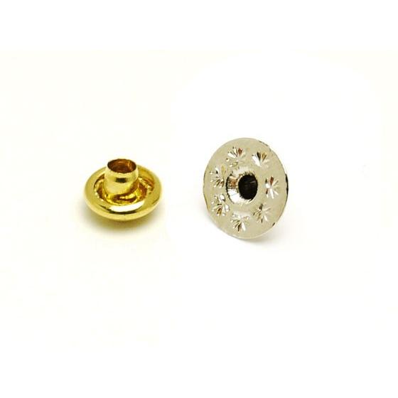 玉飾りカシメ 小[在庫限り] 真鍮無垢 7×6mm 10ヶ【メール便対応】 [SEIWA]  レザークラフト金具 玉飾りカシメ｜lc-palette｜03