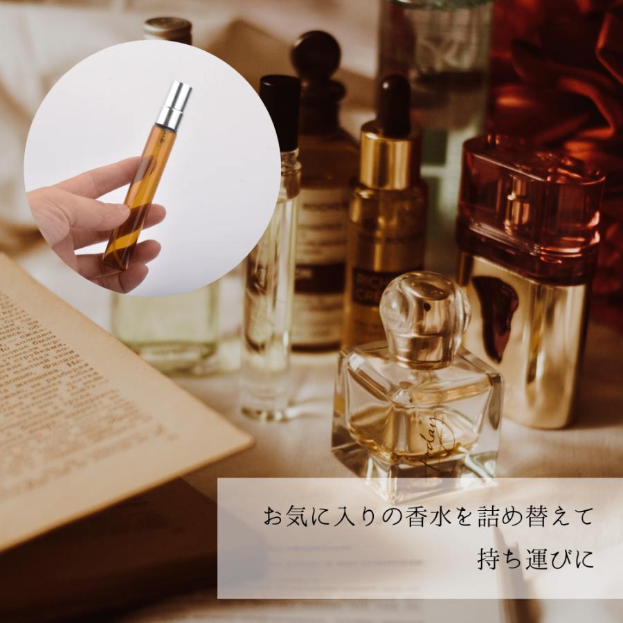アトマイザー 香水 瓶 容器 スプレー 10ml 選べる 金 銀 ガラス 茶