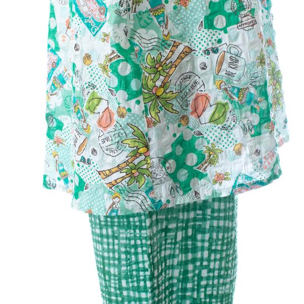 チュニック セール パジャマ 7分袖 TUNIC 綿100％ 綿ローン