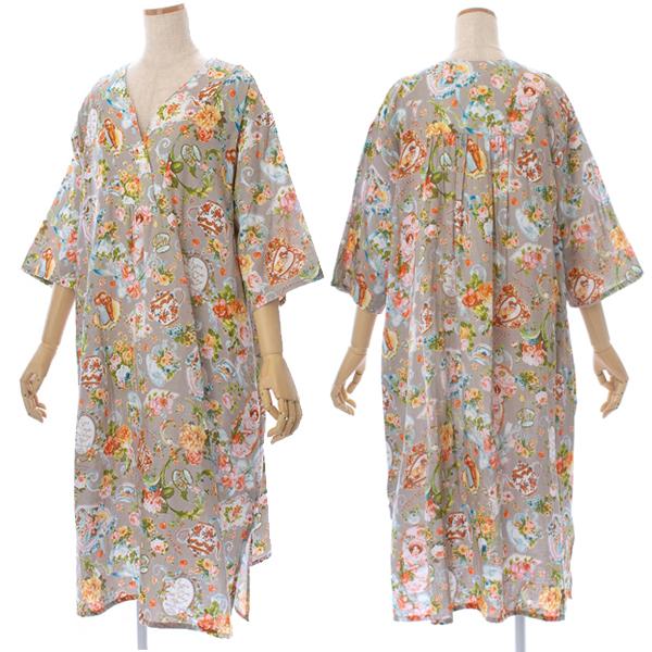 チュニック ネグリジェ 7分袖 TUNIC ダブルガーゼ素材 ティー
