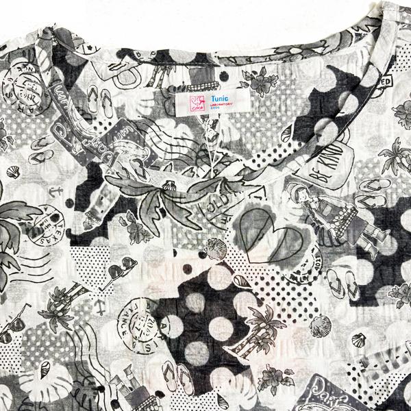 チュニック セール パジャマ 半袖 TUNIC 綿100％ 綿ローンサッカー