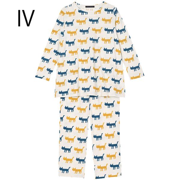 日本未入荷 パジャマ ワコール アツコマタノ 綿１００ ｓｚ天竺ニット素材 シルエット猫プリント 長袖パジャマ 丸首かぶりタイプ Ll 3lサイズ Hdx516 パジャマ サイズ Ll Krishipatrika Com