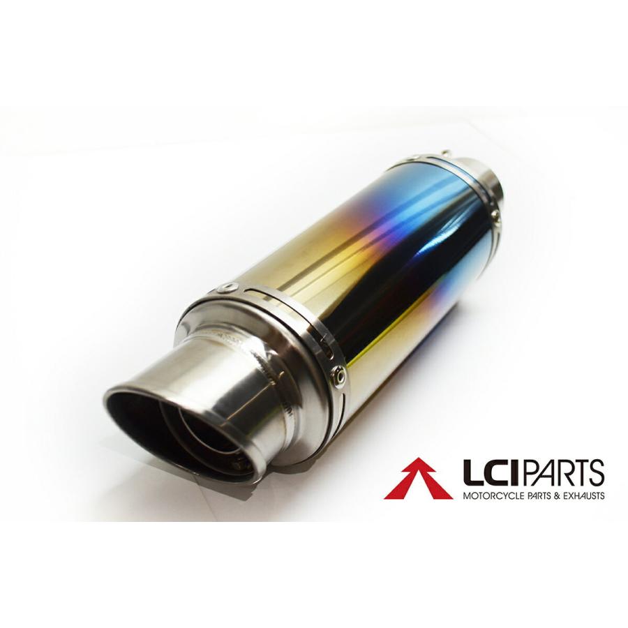 汎用 LCIPARTS ショートフルチタンマフラー 差込径60.5mm|lciparts|02