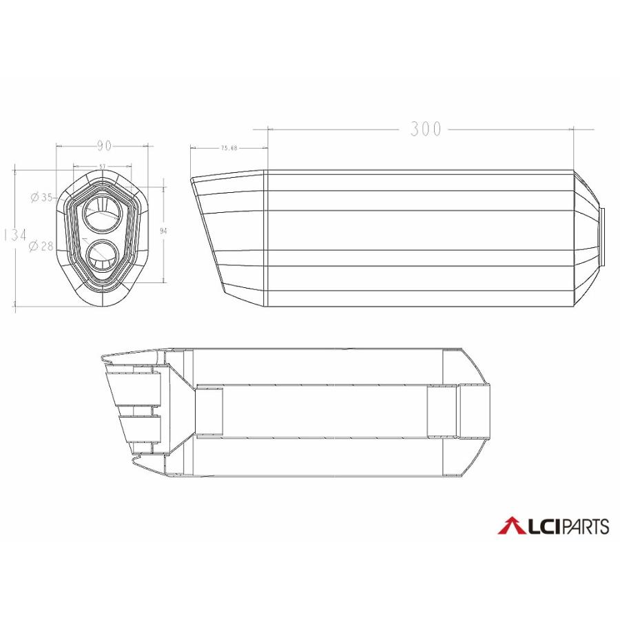 KTM DUKE125 DUKE200 DUKE250 DUKE390 2020-2022 LCIPARTS LCI ツインエンド カーボン スリップオン マフラー｜lciparts｜03