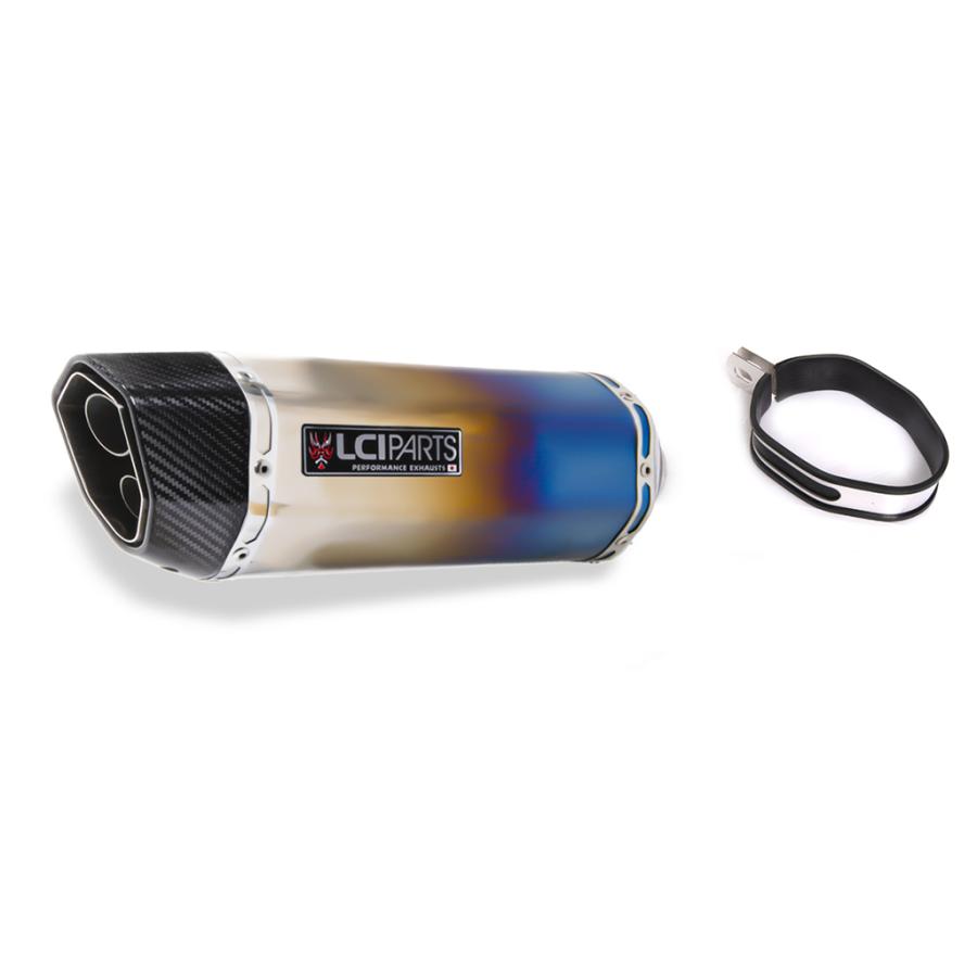 汎用　LCIPARTS　ツインエンド　チタンマフラー　差込径50.8mm :lciextt-uni-50:LCIPARTS - 通販 -  Yahoo!ショッピング
