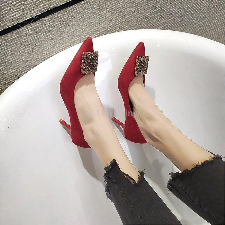 パンプス ピンヒール ポインテッドトゥ ヒールサンダル 7cm 痛くない アンクルストラップサンダル 春秋 美脚サンダル キラキラ パーティー 結婚式 二次会 通販 人気